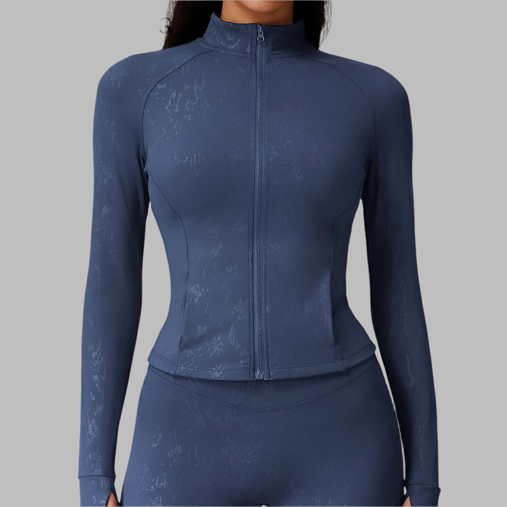 Zipper Long Sleeve Gym Workout Quick Dry Fitness Jacket