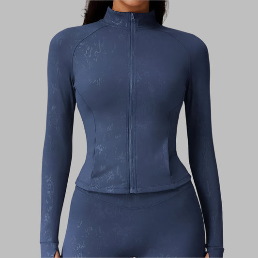 Zipper Long Sleeve Gym Workout Quick Dry Fitness Jacket