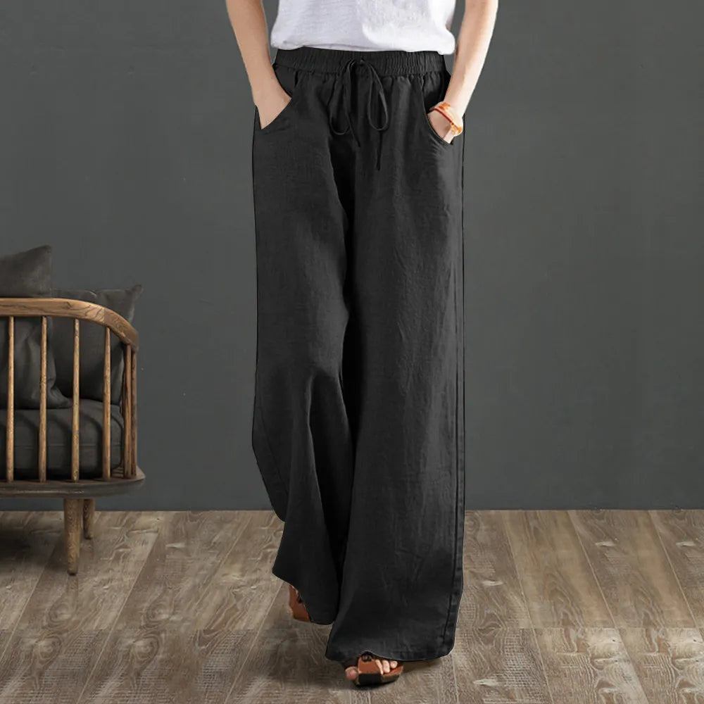 New Women Casual Basics Pants Black