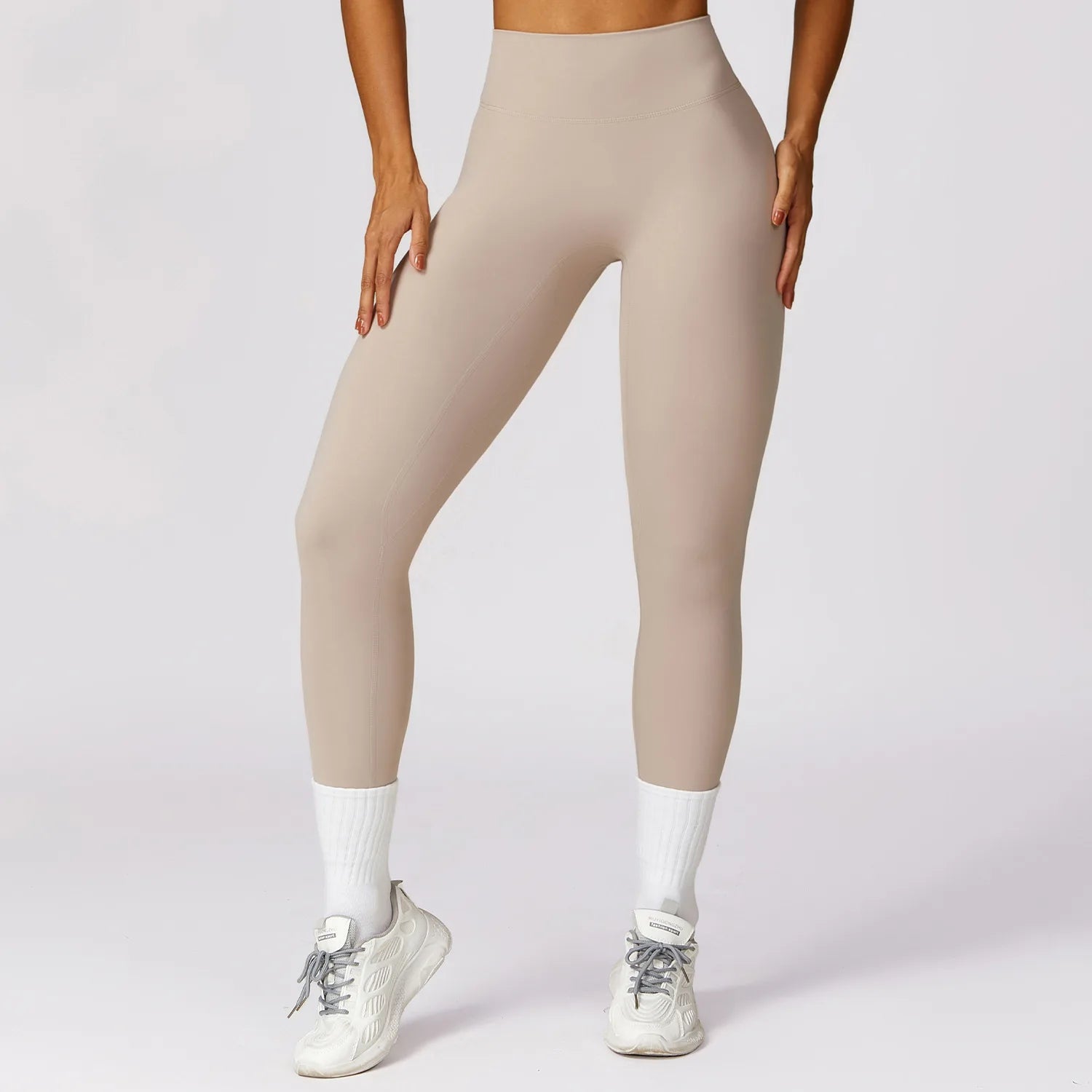 High Waist Push Up Scrunch Butt gym leggings Linen color