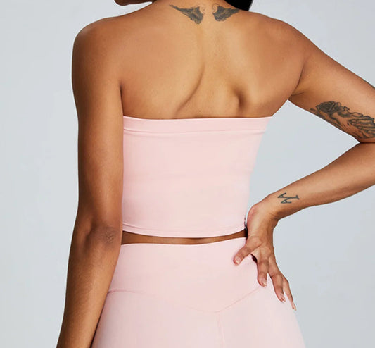 Sexy Breathable Anti-Sweat Strapless Yoga sports Crop Top