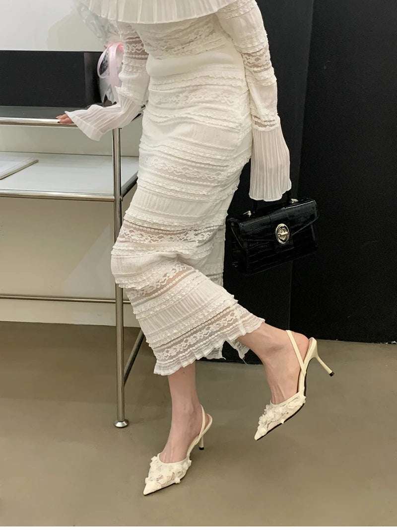 Pointed Toe Slip On low heel Shoes