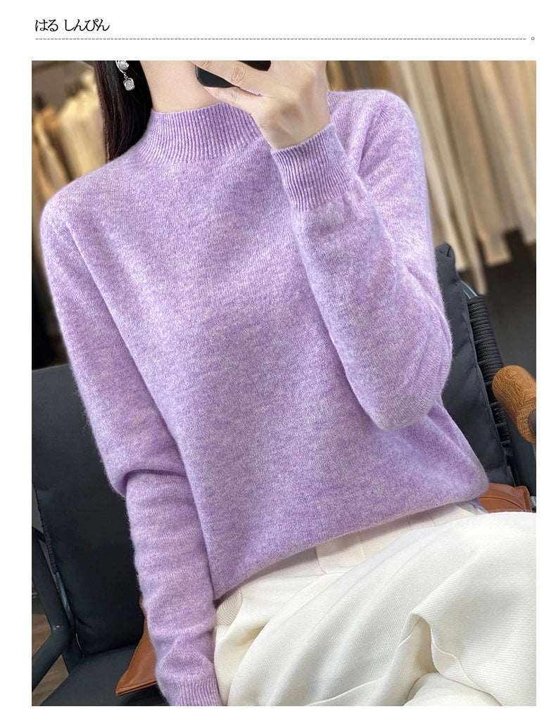 100% Merino Wool Sweater Women Knitwear