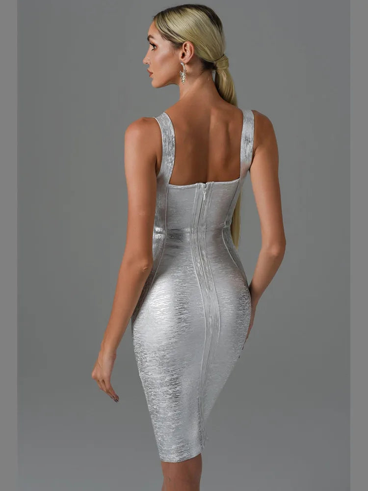 Classic Shiny Bandage bodycon Dress