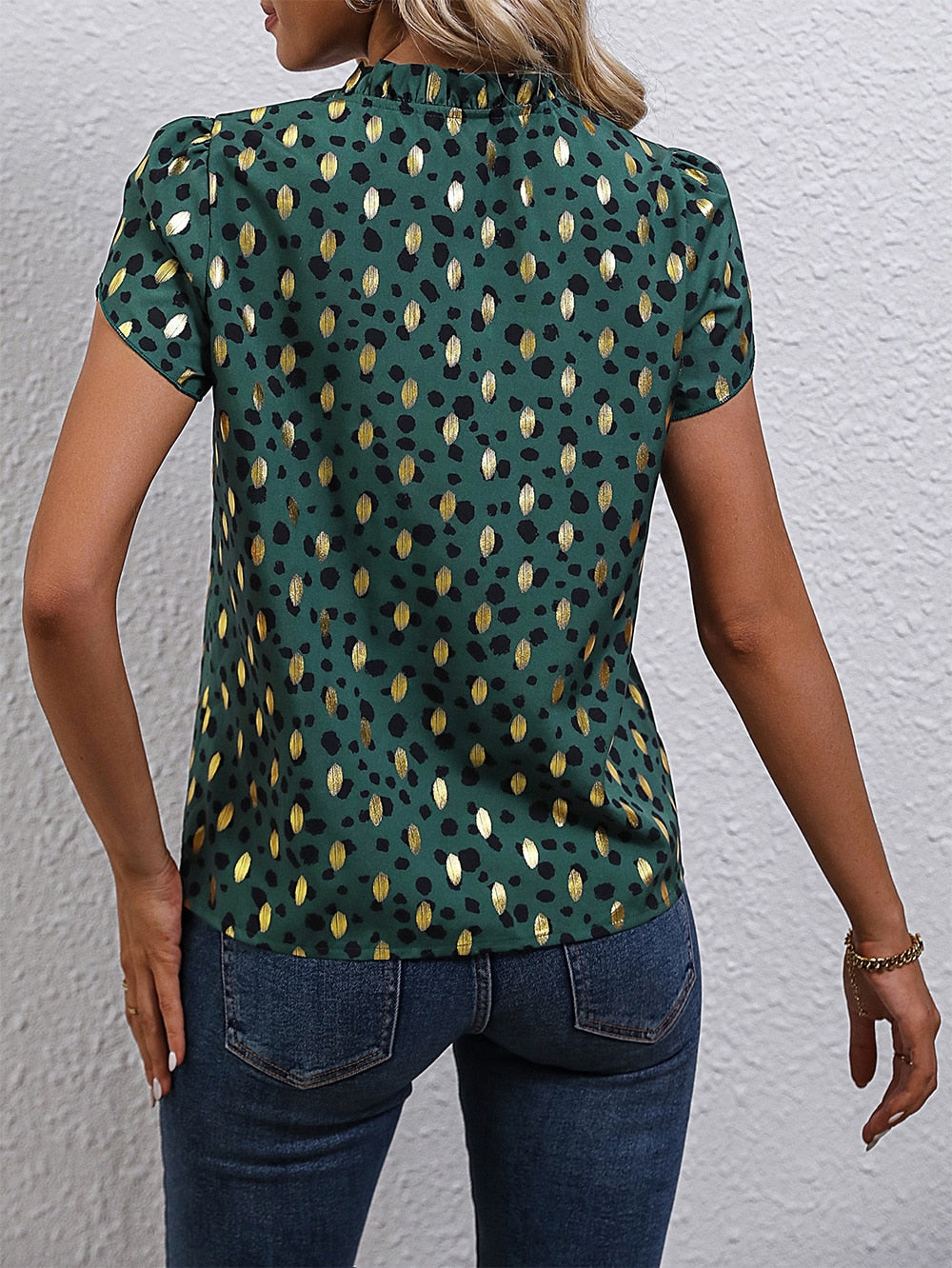Short sleeve printed Blouse
