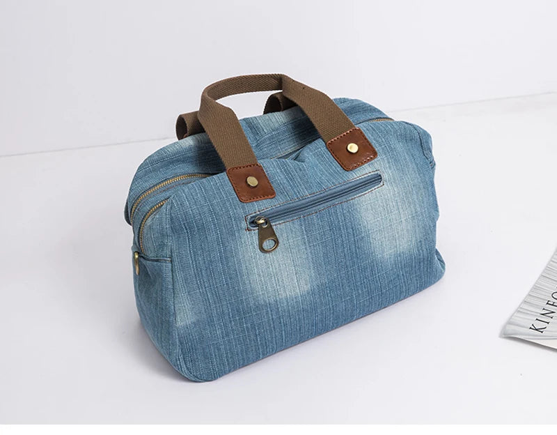 Light dark Blue Denim Handbag