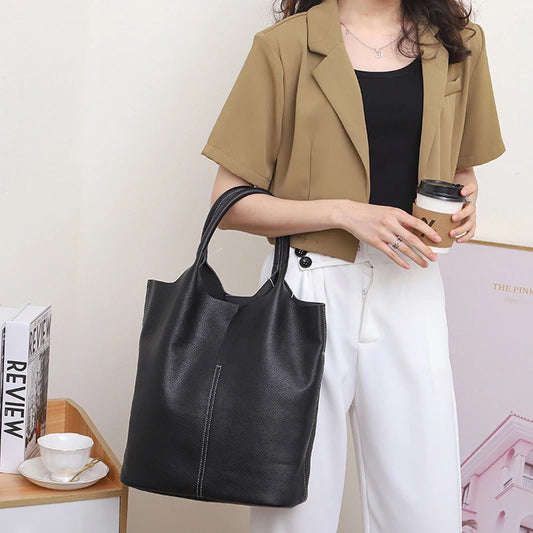 Large Soft PU Leather Tote Bag