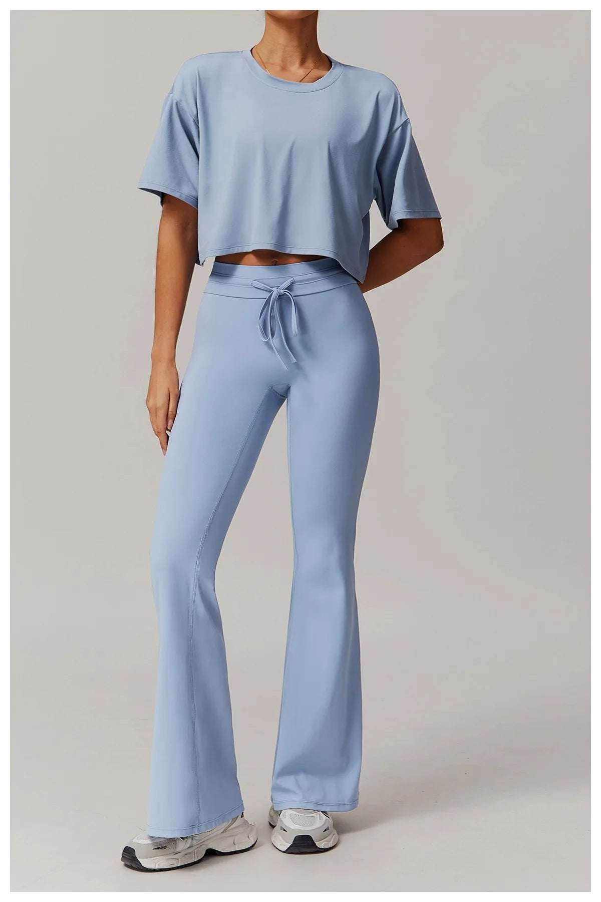 Wide Leg Bell-bottoms drawstring Sports Leggings