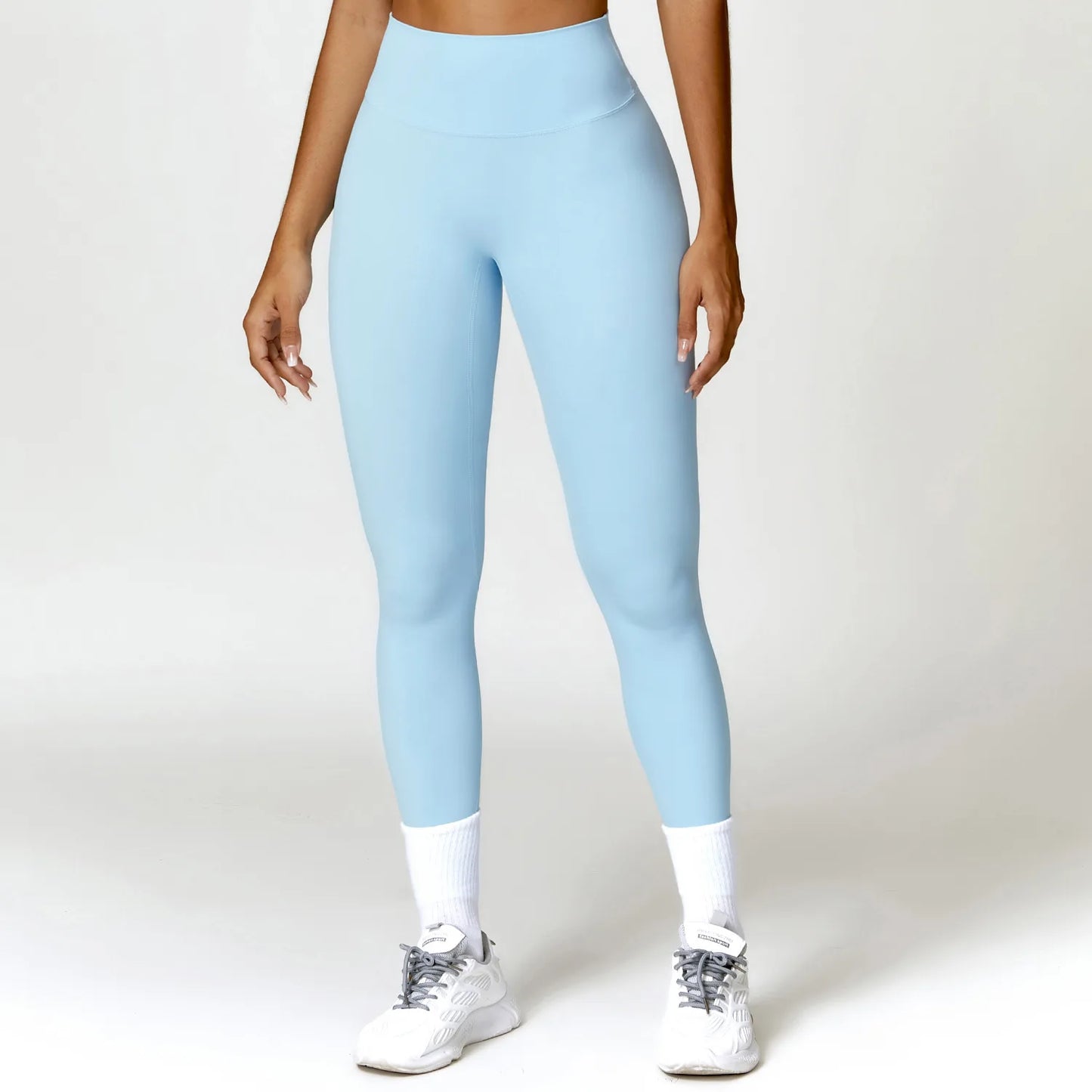 High Waist Push Up Scrunch Butt gym leggings Sky Blue