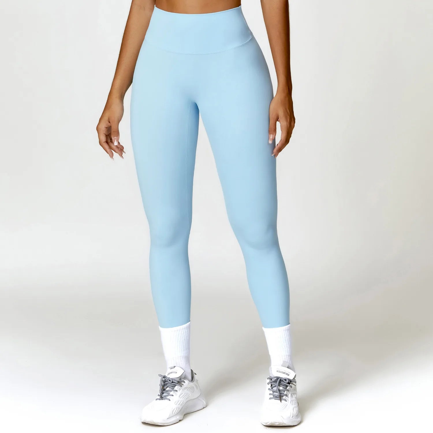 High Waist Push Up Scrunch Butt gym leggings Sky Blue