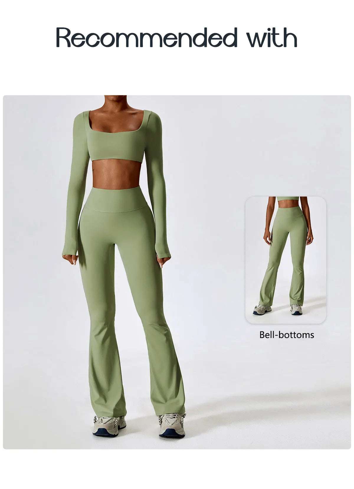 Long Sleeve square neck Workout Gym Top