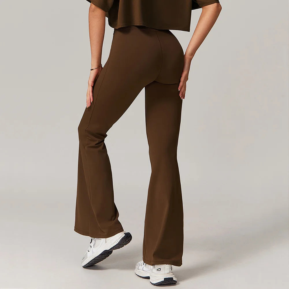 Wide Leg Bell-bottoms drawstring Sports Leggings