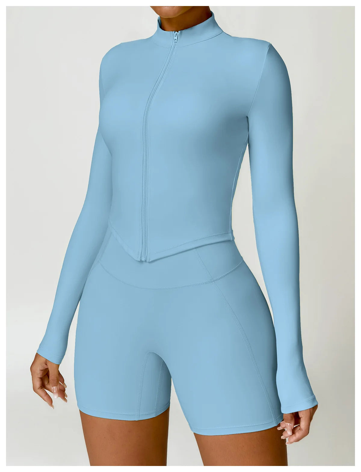 Long sleeved zipper Gym Workout jacket