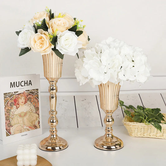 Metal Trumpet Decor flower Vase