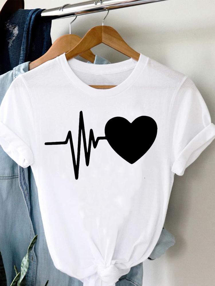 Summer Short Sleeve Print Graphic T Shirt MGQ30397