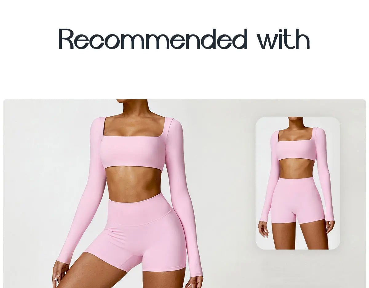 Long sleeved Fitness Gym Workout Top