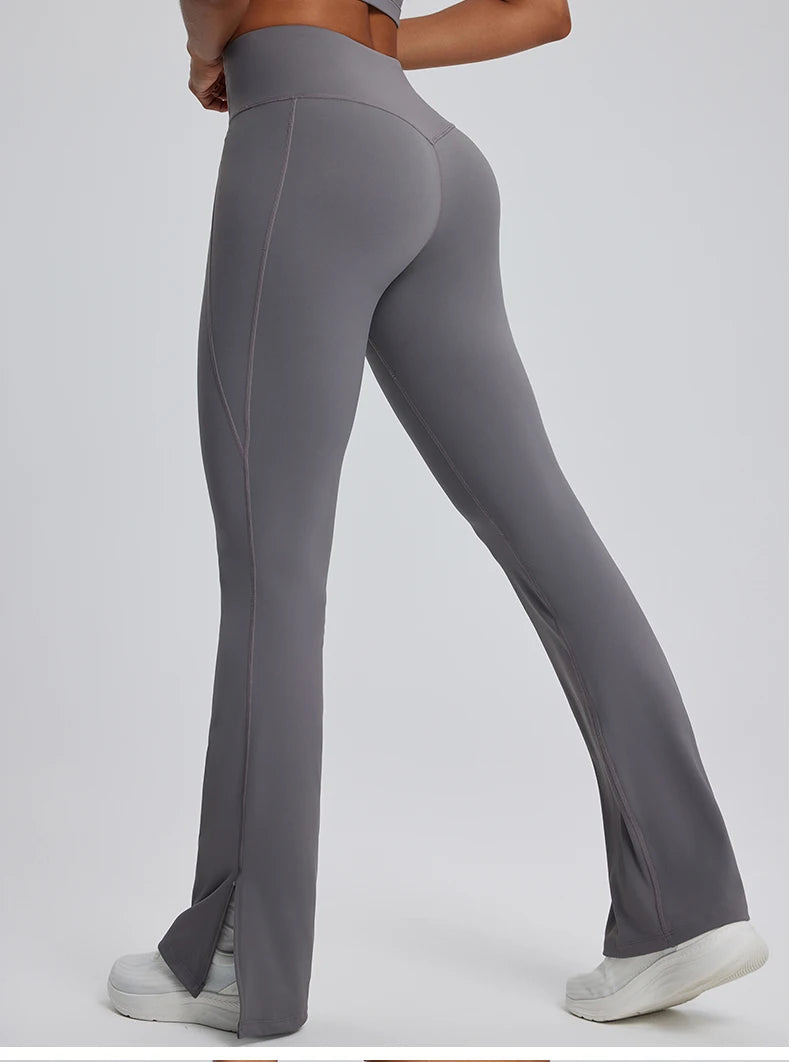 High waisted Flared gym workout Leggings