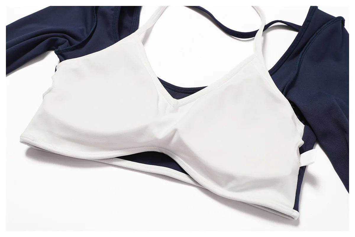 Long Sleeve open back Yoga Workout Fitness Top