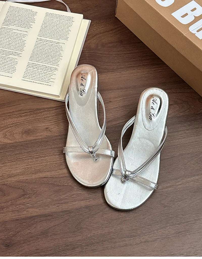 Clip Toe Wedges Heel Sandals