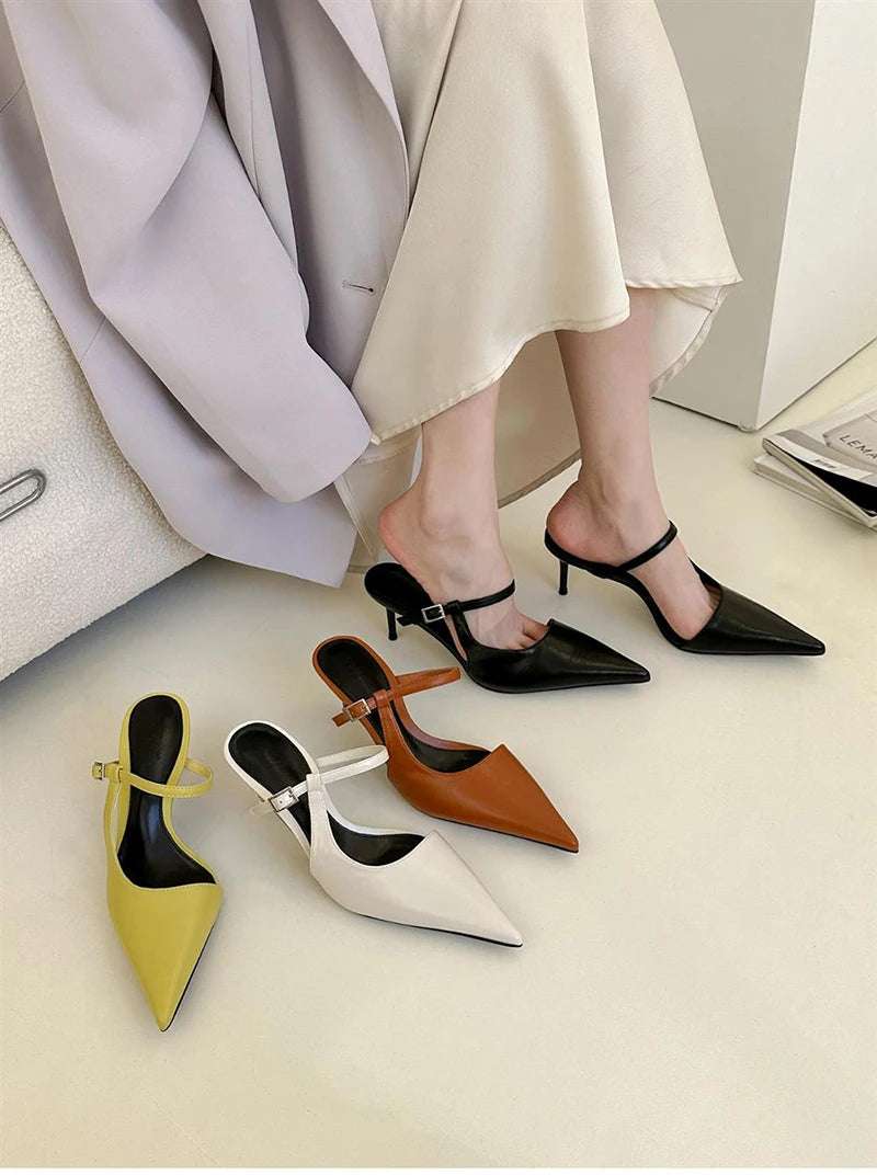 Pointed Toe Mule Slip On Shoes
