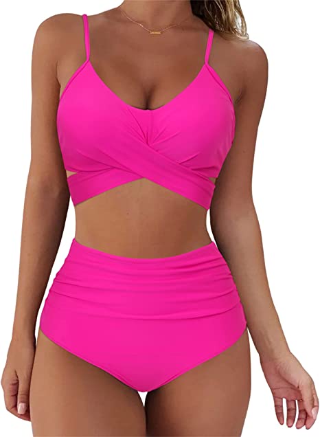 New High Waist Push Up Brazilian Bathing Suits B4087RR