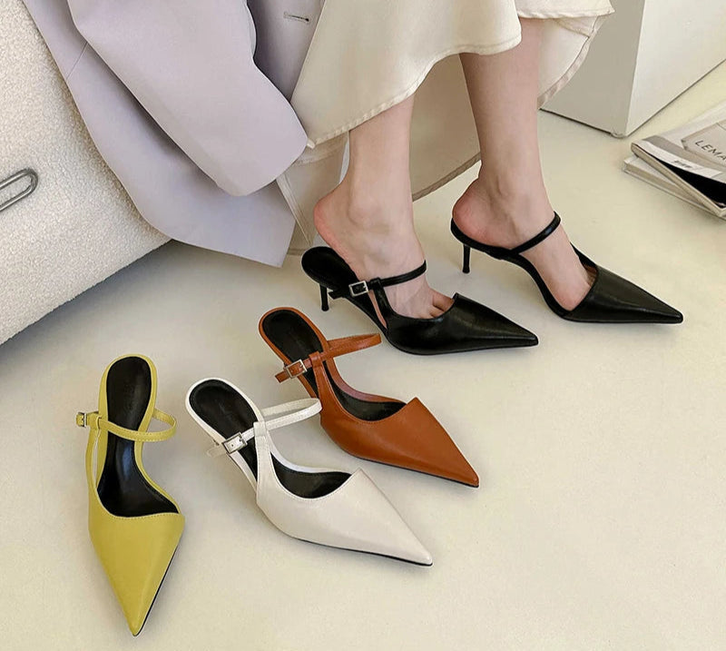 Pointed Toe Mule Slip On Shoes