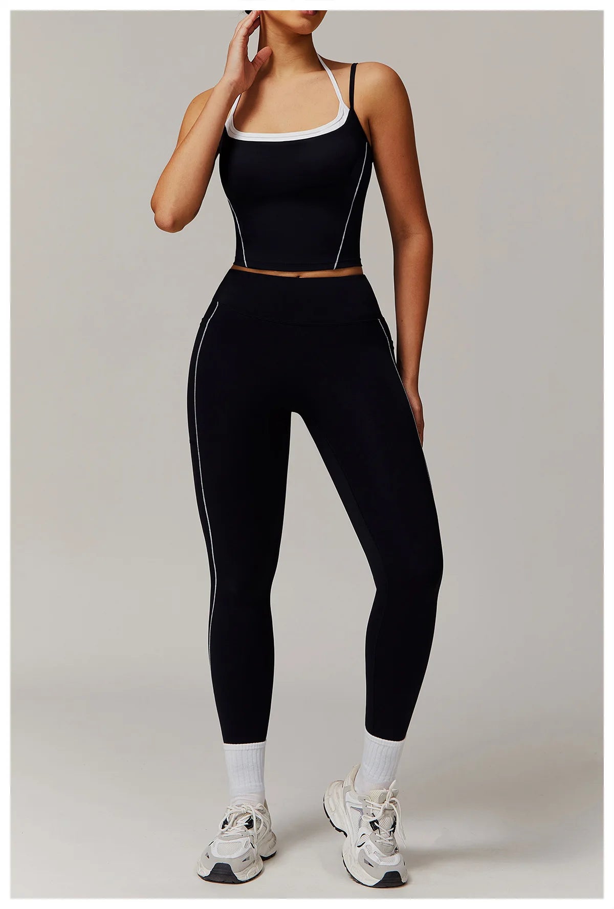 Bra & Flared high waisted leggings set