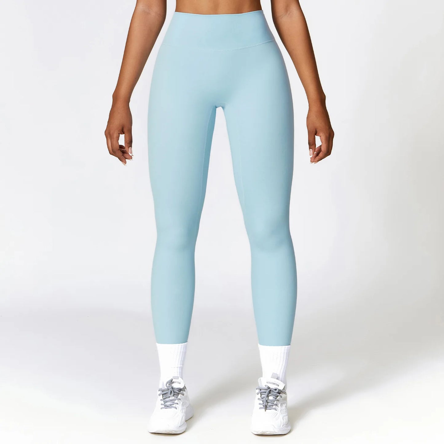 Seamless High Waist Gym Workout Leggings Sky Blue