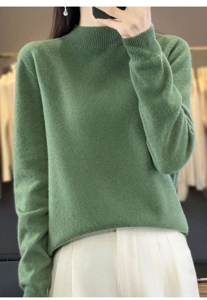 100% Merino Wool Sweater Women Knitwear