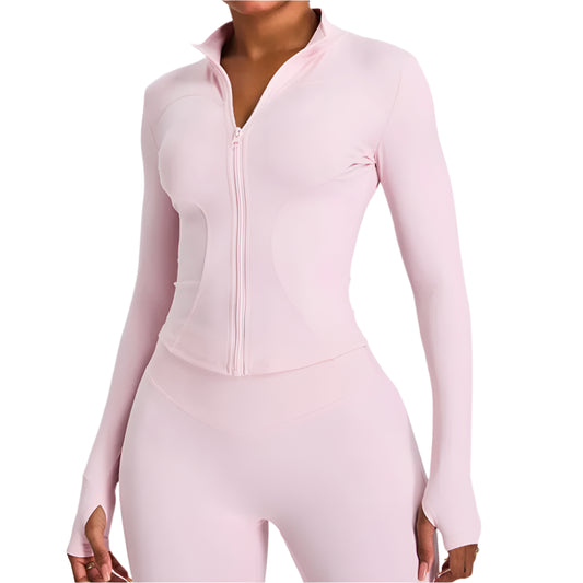 Zipper Long Sleeve Fitness Yoga Jacket