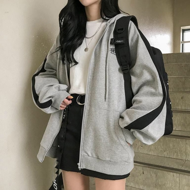 New Korean Version Hoodie BLACK GREY