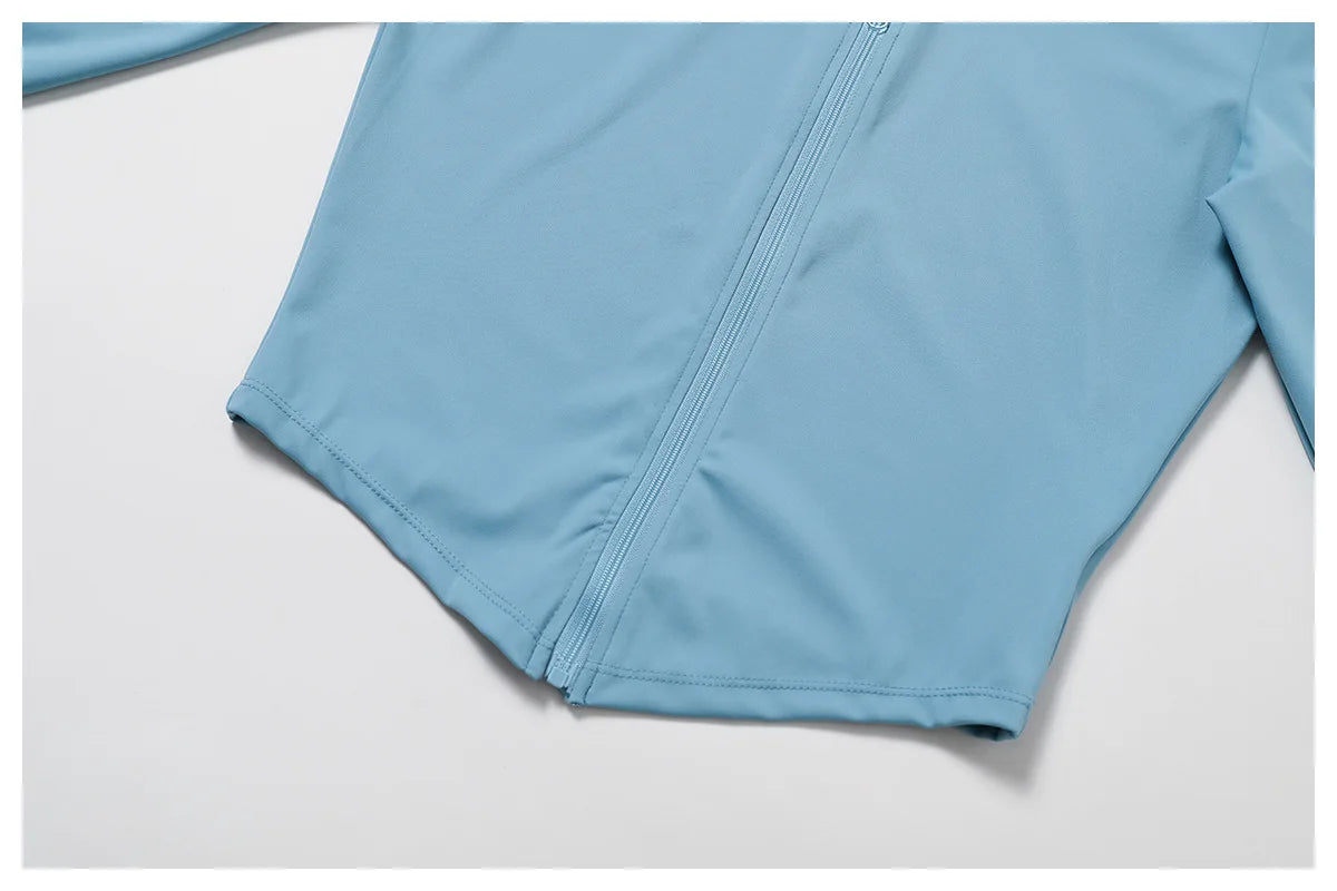 Long sleeved zipper Gym Workout jacket