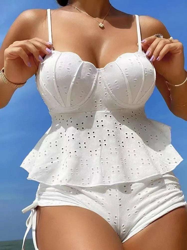 Two Pieces Push Up Tankini swimsuit Set