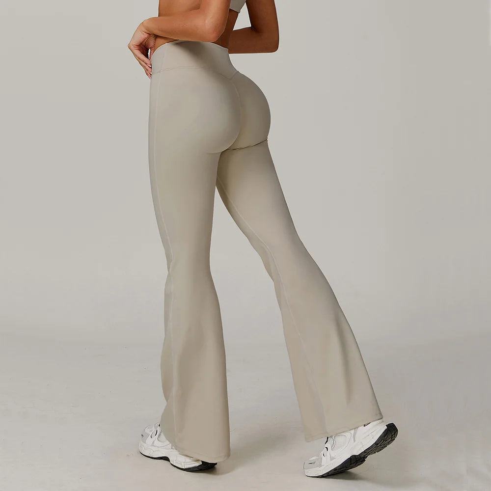 Bell Bottomed High Waist Wide Leg Gym Leggings