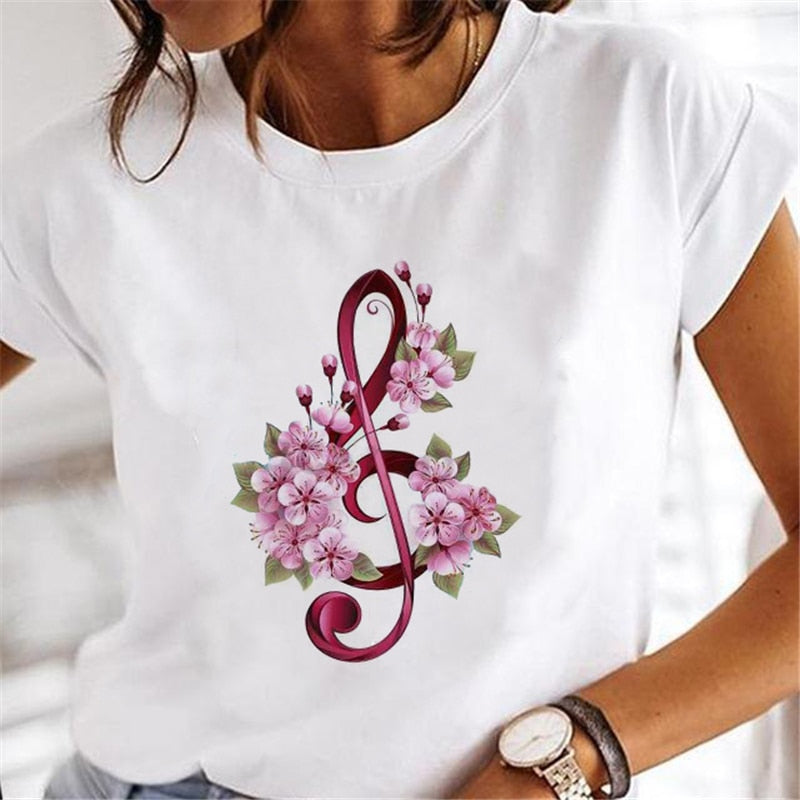 New Women nature print T-shirts