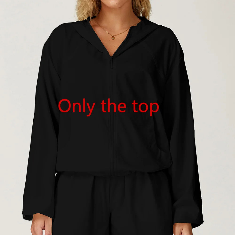 Long sleeved zipper front pocket sports jacket Advanced Black