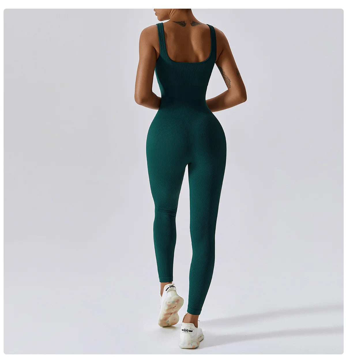 Seamless One Piece Ribbed Workout yoga bodysuit