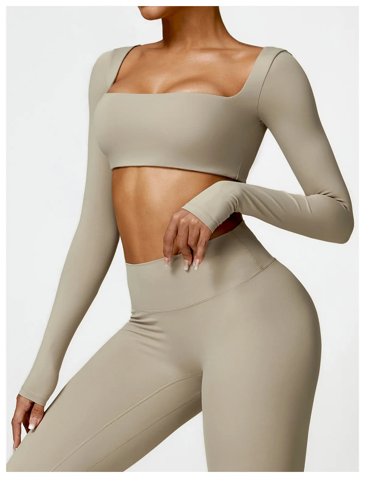 Long sleeved Fitness Gym Workout Top