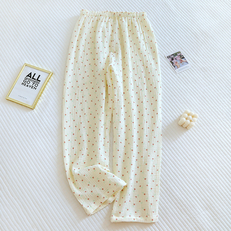 Cotton Crepe Loose lounge pyjama bottoms