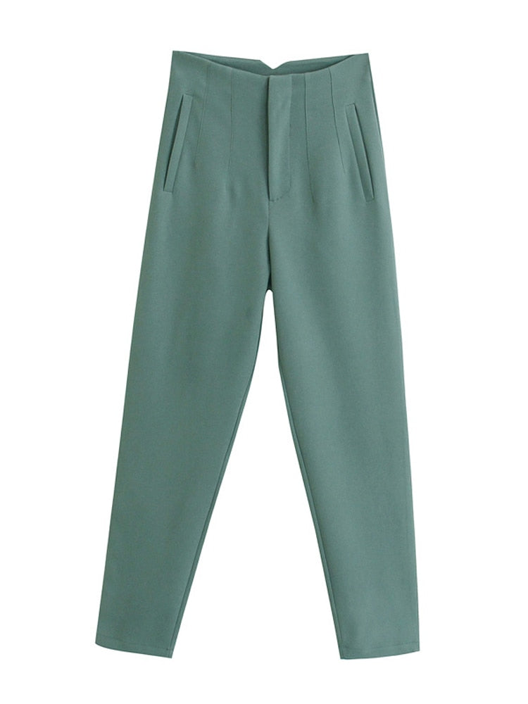 Women Fashion Seam Detail Office Wear Pants as picture 12