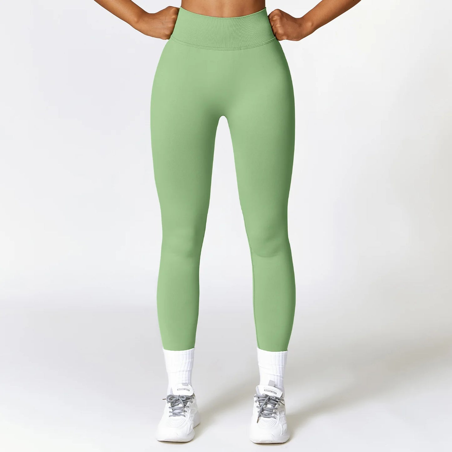 Women seamless Sports High Waist Fitness Leggings Light green