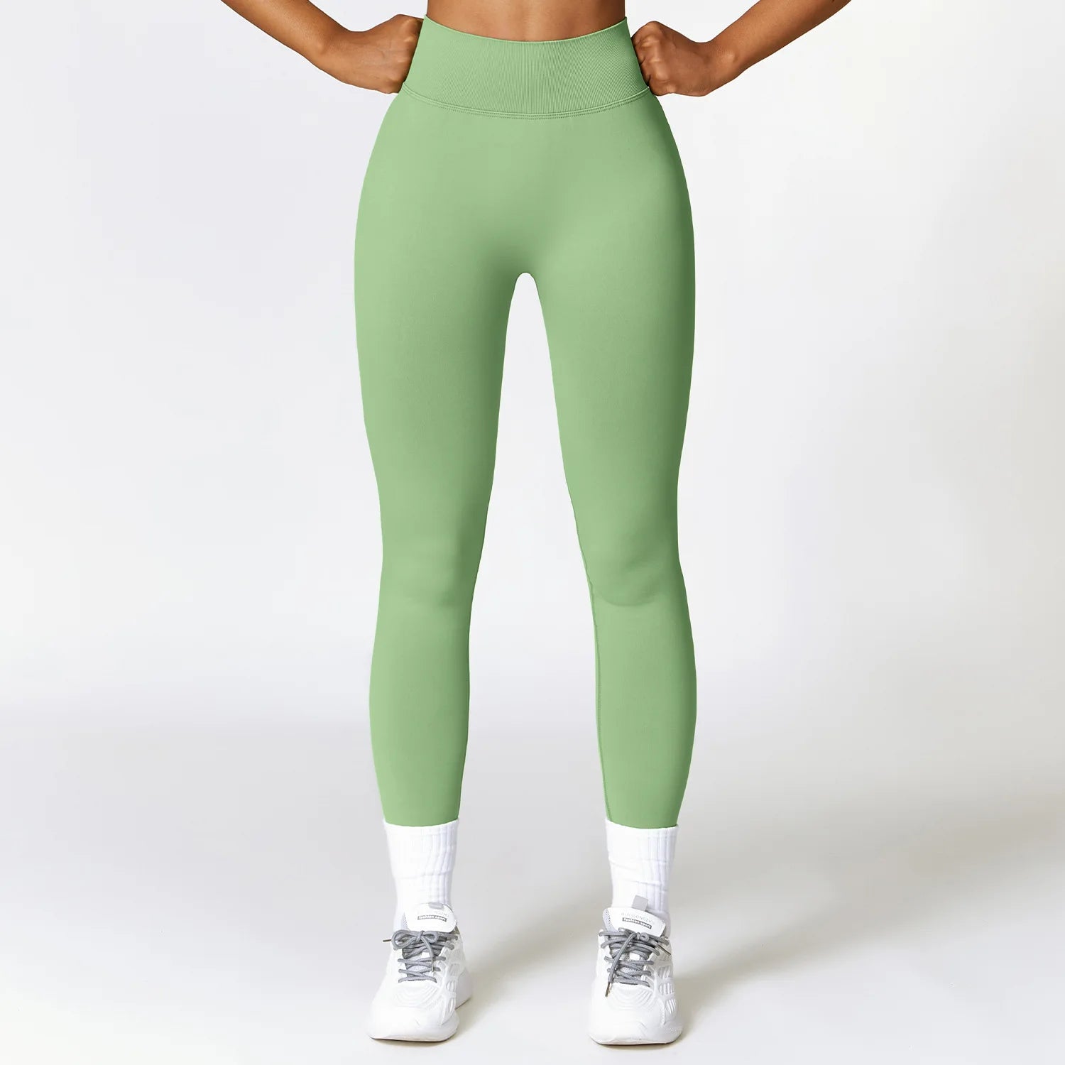 Women seamless Sports High Waist Fitness Leggings Light green