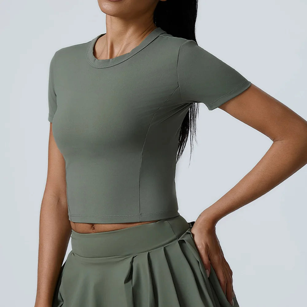 Workout Short Sleeve Yoga gym top