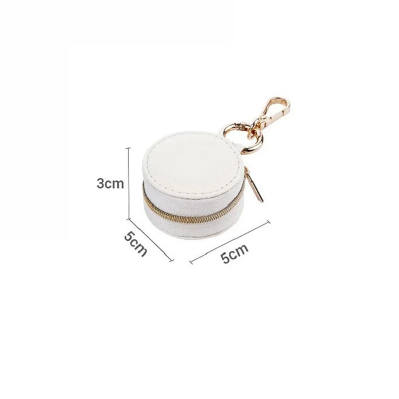 Portable Mini Round travel Jewelry Box