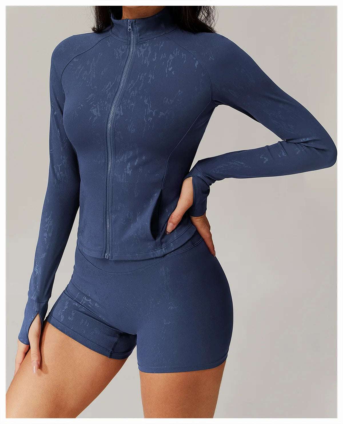 Zipper Long Sleeve Gym Workout Quick Dry Fitness Jacket