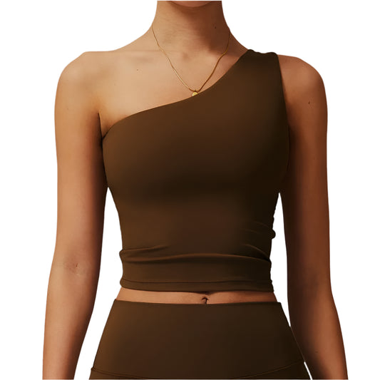 One off Shoulder Fitness Crop Top