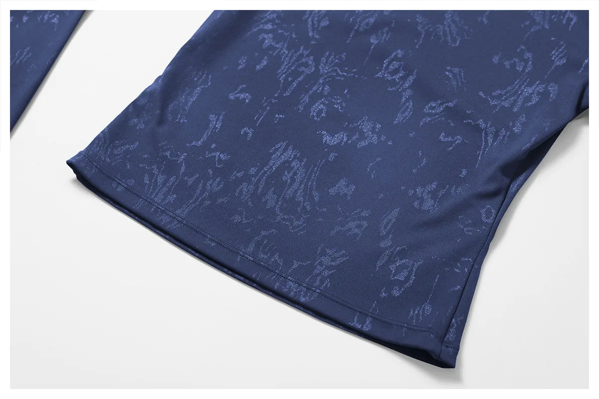 Printed Long Sleeved Sports Workout Top