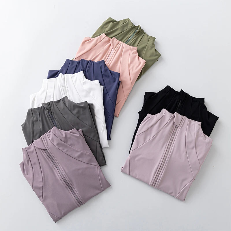 Long-sleeved zipper Fitness Running gym Top Jacket