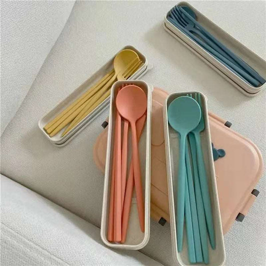 4PCS/Set Cutlery Wheat Straw Spoon