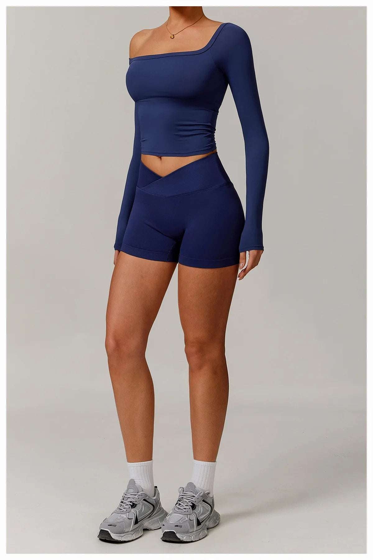 Long Sleeve Fitness Running Push Up Gym Top